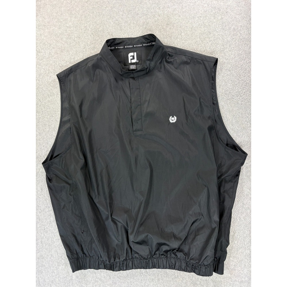 Footjoy Stitched Logo Golf Pullover Vest (Men's 2XL) Black